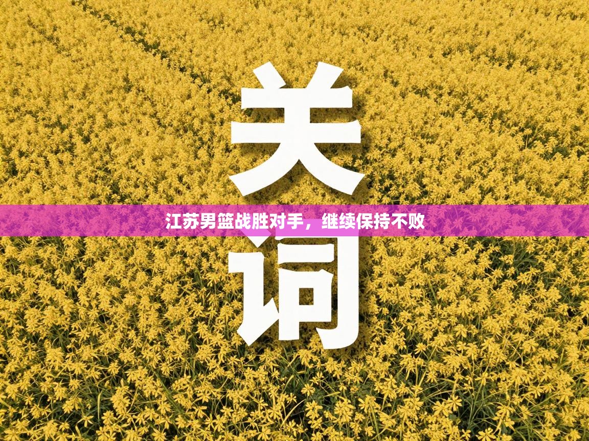 江苏男篮战胜对手,继续保持不败 第1张